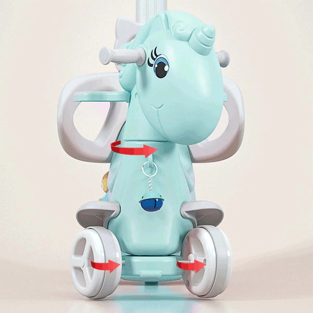 4-in-1 Baby Rocking Horse Cute Unicorn Toddler Ride Toy Detachable Push Handle Sliding Car For Boys Girls 8 4-in-1 Baby Rocking Horse Cute Unicorn Toddler Ride Toy Detachable Push Handle Sliding Car For Boys Girls - Image 8