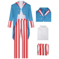 Mens Uncle Sam Costume 4th Of July Outfit Tuxedo Pants And Shirt 3pcs Suit For Independence Day Parade 13 Mens Uncle Sam Costume 4th Of July Outfit Tuxedo Pants And Shirt 3pcs Suit For Independence Day Parade -Sun Baby Sales Store 4thofJulycostume 1