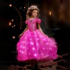 Aurora Costumes Princess Light Up Dress Girls Aurora LED Party Dress Birthday Dress