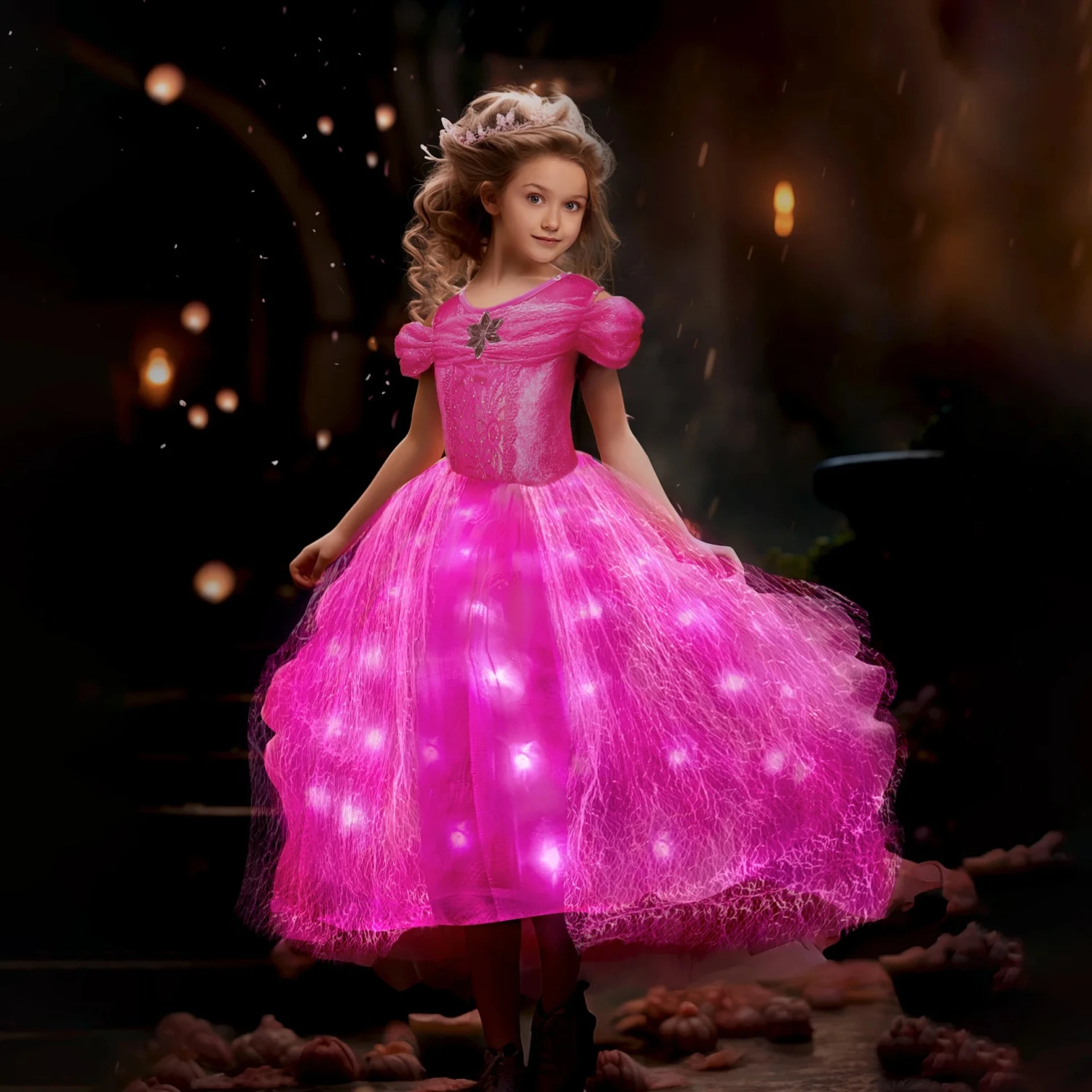 Aurora Costumes Princess Light Up Dress Girls Aurora LED Party Dress Birthday Dress 1 Aurora Costumes Princess Light Up Dress Girls Aurora LED Party Dress Birthday Dress
