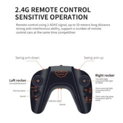 6 Wheels RC Car 2.4G Spray RC Stunt Car Swing Arm Drift Vehicle With Light -Sun Baby Sales Store 6 Wheels Spray RC Stunt Car 7