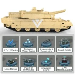 12CH Remote Control Tank 360° Rotation Water Bullets Tank 4WD Tracked Combat Vehicles 17 12CH Remote Control Tank 360° Rotation Water Bullets Tank 4WD Tracked Combat Vehicles -Sun Baby Sales Store 611psdtVCrL