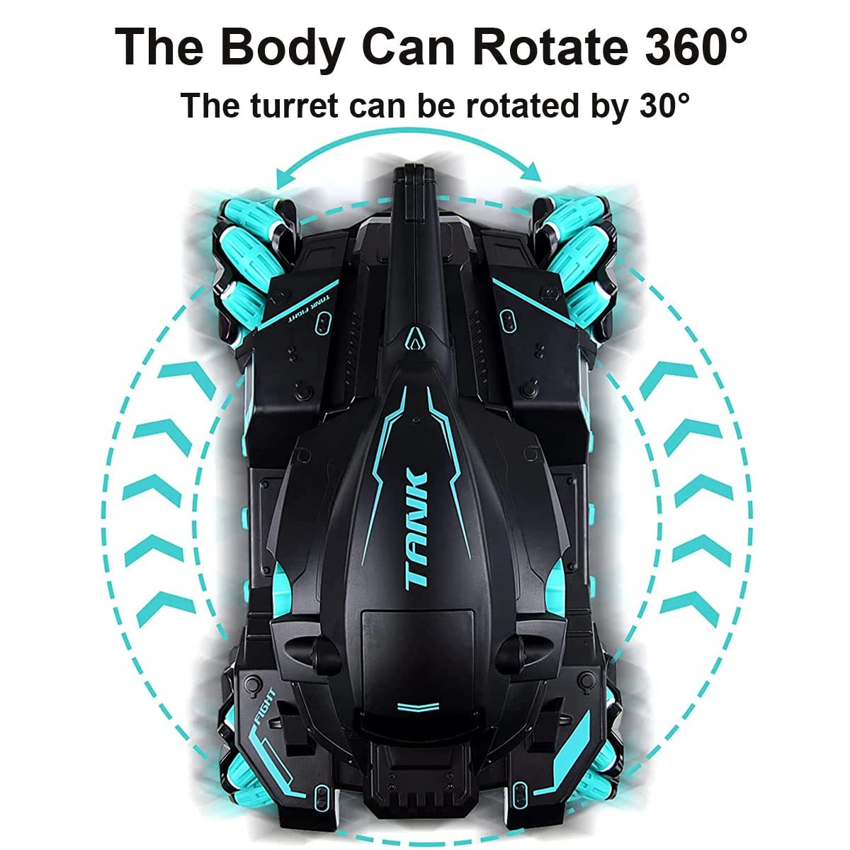 2.4G Remote Control Tank Water Bomb Car Tracked Battle Tank Car Two Controls For Kids 6 2.4G Remote Control Tank Water Bomb Car Tracked Battle Tank Car Two Controls For Kids - Image 6