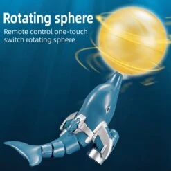 2.4G Waterproof RC Dolphin With Spinning Ball Double Propeller Tail Swing Dolphin Water Toys -Sun Baby Sales Store 61PbLKHfGIL