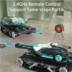 2.4G Remote Control Tank Water Bomb Car Tracked Battle Tank Car Two Controls For Kids 12 2.4G Remote Control Tank Water Bomb Car Tracked Battle Tank Car Two Controls For Kids -Sun Baby Sales Store 61jSk3CjCRL