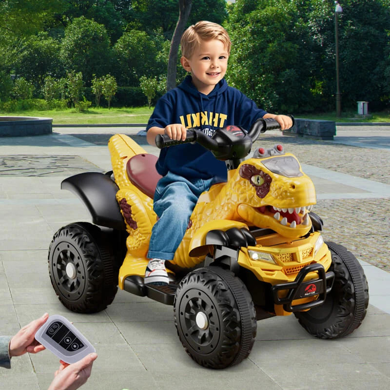 Toddler 12V Dinosaur Ride-on Car 4-wheel Dual Drive ATV Parental Remote Control Electric Car 3 Toddler 12V Dinosaur Ride-on Car 4-wheel Dual Drive ATV Parental Remote Control Electric Car - Image 3
