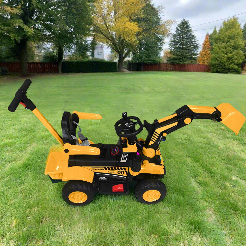 Toddler 3-in-1 Electric Excavator 6V Ride-on Stroller WIth Safe Belt Battery Power Excavator 7 Toddler 3-in-1 Electric Excavator 6V Ride-on Stroller WIth Safe Belt Battery Power Excavator - Image 7