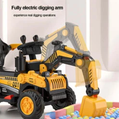 6V Electric Excavator Kids Water Spray Ride-on Toys Outdoor Indoor Excavator Car With Light & Music -Sun Baby Sales Store 6V Electric Excavator Kids Spray Ride on Toys 5
