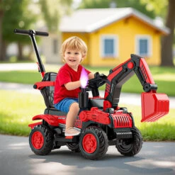 Toddler Electric Excavator With Safety Belt 6V Push Car Water Mist Ride-on Toys -Sun Baby Sales Store 6V Electric Excavator Kids Spray Toys 1 212be6d1 2a56 422d b0a8 e43cc910b2e4