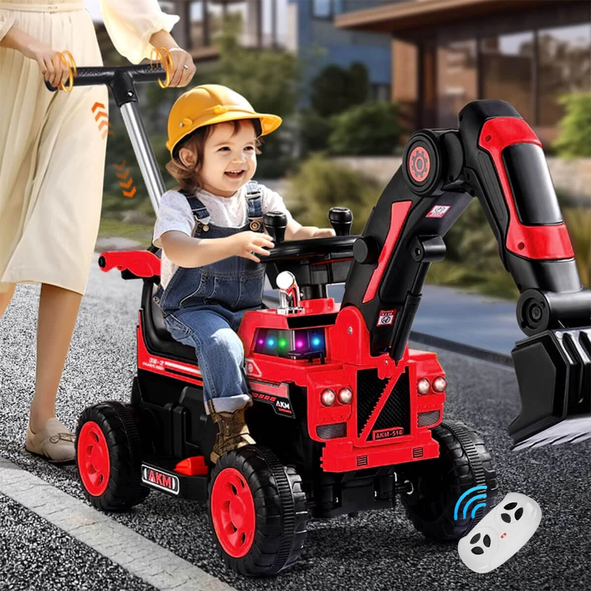 4-In-1 Remote Ride-On Push Car Toddler Fully Electric Ride On Digger Button Controlled Truck 2 4-In-1 Remote Ride-On Push Car Toddler Fully Electric Ride On Digger Button Controlled Truck - Image 2