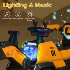 6V Electric Excavator Toddler Ride-On Toy Safe Belt Car Battery Powered With Parent Push Handle 20 6V Electric Excavator Toddler Ride-On Toy Safe Belt Car Battery Powered With Parent Push Handle -Sun Baby Sales Store 6V Electric Excavator Toddler Ride On Toy 1