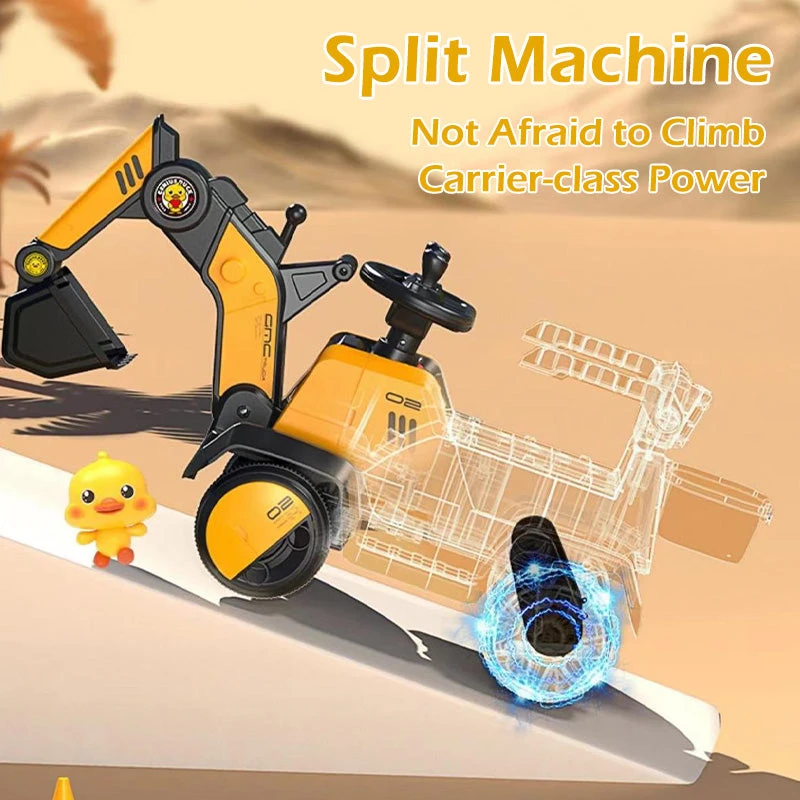 6V Electric Excavator Toddler Ride-On Toy Safe Belt Car Battery Powered With Parent Push Handle 9 6V Electric Excavator Toddler Ride-On Toy Safe Belt Car Battery Powered With Parent Push Handle - Image 9