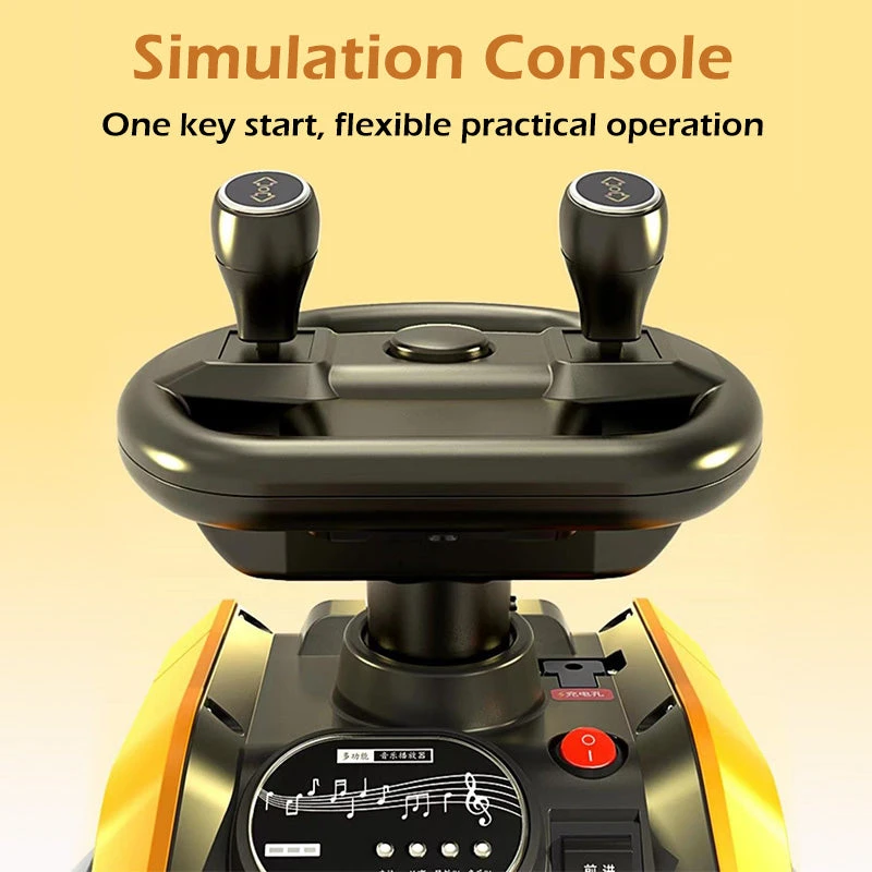 6V Electric Excavator Toddler Ride-On Toy Safe Belt Car Battery Powered With Parent Push Handle 10 6V Electric Excavator Toddler Ride-On Toy Safe Belt Car Battery Powered With Parent Push Handle - Image 10