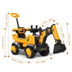 6V Electric Excavator Toddler Ride-On Toy Safe Belt Car Battery Powered With Parent Push Handle 25 6V Electric Excavator Toddler Ride-On Toy Safe Belt Car Battery Powered With Parent Push Handle -Sun Baby Sales Store 6V Electric Excavator Toddler Ride On Toy 8