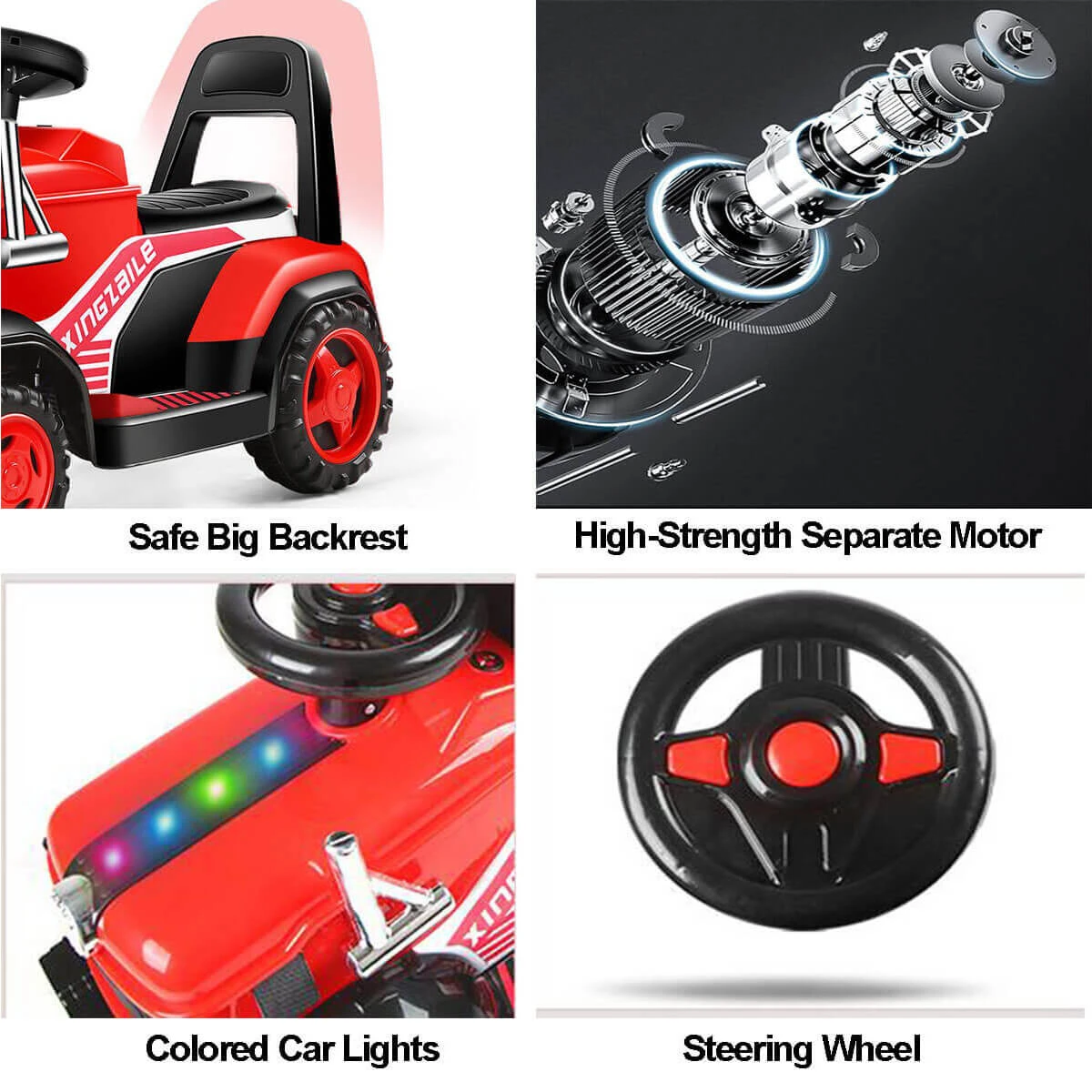 6V Electric Kids Ride On Tractor With Wagon Battery Powered Ride On Car For Boys & Girls 6 6V Electric Kids Ride On Tractor With Wagon Battery Powered Ride On Car For Boys & Girls - Image 6