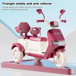 6V Electric Motorcycle Kids Ride On Car Dual Drive Bluetooth Motorcycle With Two Seats -Sun Baby Sales Store 6V Electric Motorcycle Kids Ride on Car 12