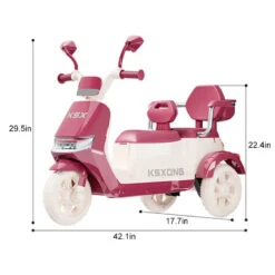6V Electric Motorcycle Kids Ride On Car Dual Drive Bluetooth Motorcycle With Two Seats -Sun Baby Sales Store 6V Electric Motorcycle Kids Ride on Car 3