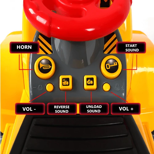 6V Electric Ride-on Excavator Kids Digger Toys With Simulation Sound 4 6V Electric Ride-on Excavator Kids Digger Toys With Simulation Sound - Image 4