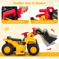 6V Electric Ride-on Excavator Kids Digger Toys With Simulation Sound 17 6V Electric Ride-on Excavator Kids Digger Toys With Simulation Sound -Sun Baby Sales Store 6V Electric Ride on Excavator 4