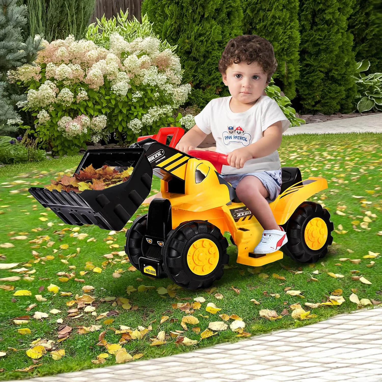 6V Electric Ride-on Excavator Kids Digger Toys With Simulation Sound 2 6V Electric Ride-on Excavator Kids Digger Toys With Simulation Sound - Image 2