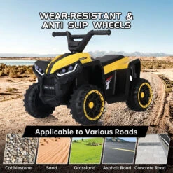 6V Kids ATV Dual Motors 4 Wheeler Off-Road Electric ATV Ride On Car Wih Light Music For Boys & Girls -Sun Baby Sales Store 6V Kids ATV 4 Wheeler Ride on Car 5