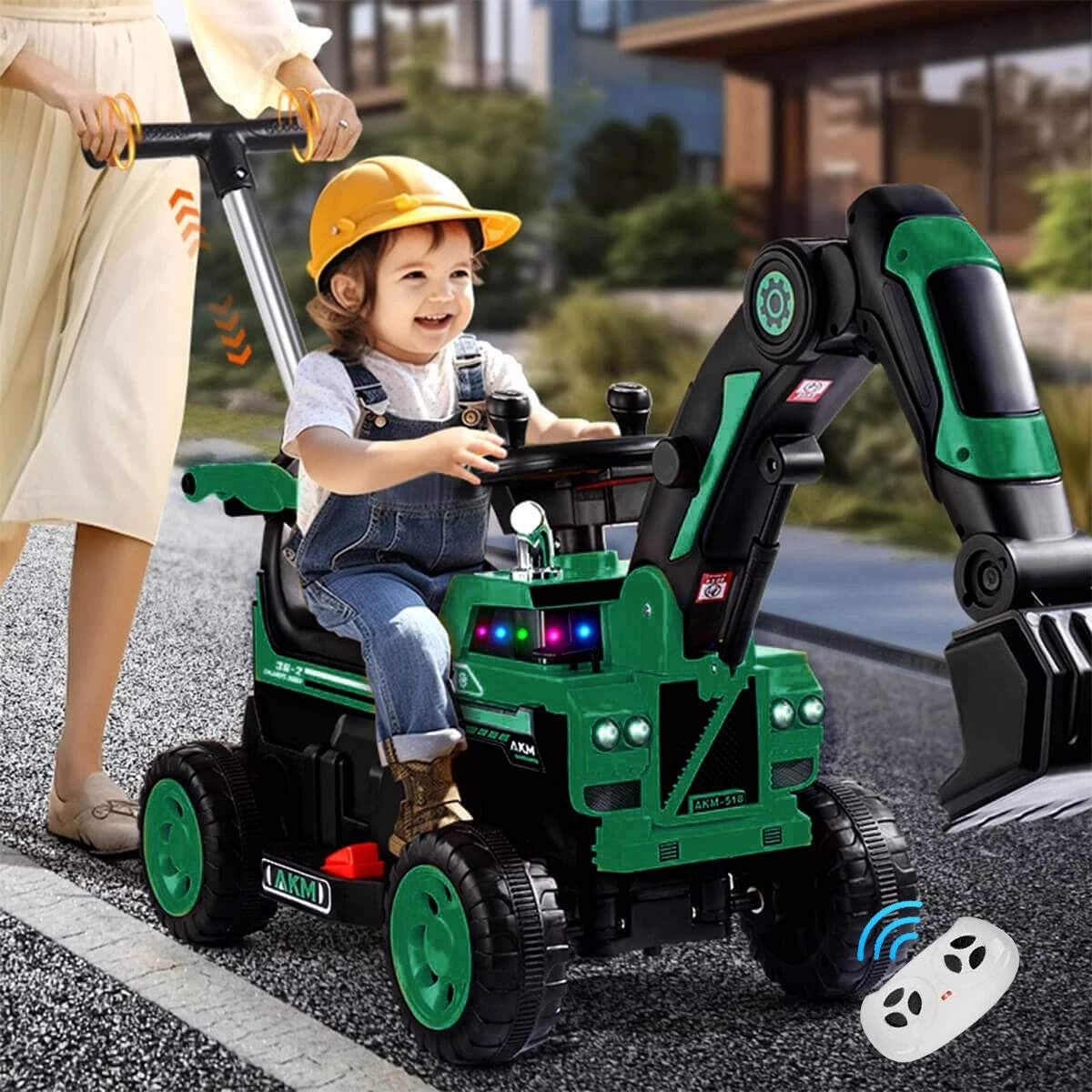 4-In-1 Remote Ride-On Push Car Toddler Fully Electric Ride On Digger Button Controlled Truck 3 4-In-1 Remote Ride-On Push Car Toddler Fully Electric Ride On Digger Button Controlled Truck - Image 3