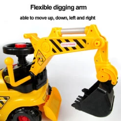 6V Kids Electric Excavator With Digging & Grabbing Outdoor Indoor Ride On Toy With Helmet & Music 11 6V Kids Electric Excavator With Digging & Grabbing Outdoor Indoor Ride On Toy With Helmet & Music -Sun Baby Sales Store 6V Kids Electric Excavator 1