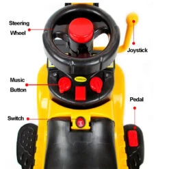 6V Kids Electric Excavator With Digging & Grabbing Outdoor Indoor Ride On Toy With Helmet & Music 12 6V Kids Electric Excavator With Digging & Grabbing Outdoor Indoor Ride On Toy With Helmet & Music -Sun Baby Sales Store 6V Kids Electric Excavator 3