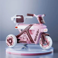 6V Kids Electric Motorcycle 3 Wheels Car Large Battery Powered Ride On Toys Enlarge Backrest With Guardrail -Sun Baby Sales Store 6V Kids Electric Motorcycle 3 Wheels Car 10