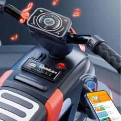 6V Kids Electric Motorcycle 3 Wheels Car Large Battery Powered Ride On Toys Enlarge Backrest With Guardrail -Sun Baby Sales Store 6V Kids Electric Motorcycle 3 Wheels Car 6