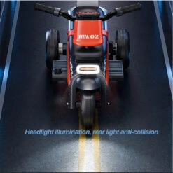 6V Kids Electric Motorcycle 3 Wheels Car Large Battery Powered Ride On Toys Enlarge Backrest With Guardrail -Sun Baby Sales Store 6V Kids Electric Motorcycle 3 Wheels Car 7