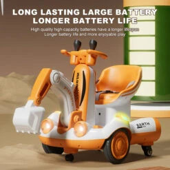 6V Kids Ride-On Excavator Fully Electric Digging Arm Ride On Toy With Safety Belt 15 6V Kids Ride-On Excavator Fully Electric Digging Arm Ride On Toy With Safety Belt -Sun Baby Sales Store 6V Kids Ride On Excavator 2
