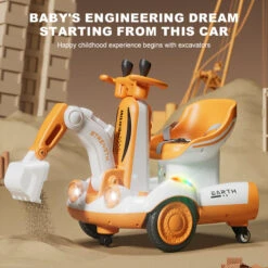 6V Kids Ride-On Excavator Fully Electric Digging Arm Ride On Toy With Safety Belt 19 6V Kids Ride-On Excavator Fully Electric Digging Arm Ride On Toy With Safety Belt -Sun Baby Sales Store 6V Kids Ride On Excavator 3
