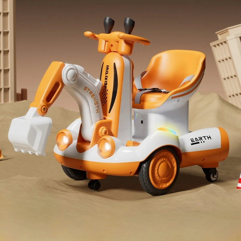 6V Kids Ride-On Excavator Fully Electric Digging Arm Ride On Toy With Safety Belt 1 6V Kids Ride-On Excavator Fully Electric Digging Arm Ride On Toy With Safety Belt