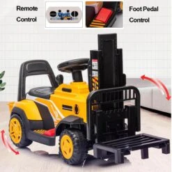 6V Kids Ride On Forklift Car Electric Fork Truck With Liftable Fork And Pallet For Boys Girls -Sun Baby Sales Store 6V Kids Ride On Forklift Car 1