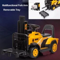 6V Kids Ride On Forklift Car Electric Fork Truck With Liftable Fork And Pallet For Boys Girls -Sun Baby Sales Store 6V Kids Ride On Forklift Car 2