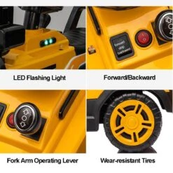 6V Kids Ride On Forklift Car Electric Fork Truck With Liftable Fork And Pallet For Boys Girls -Sun Baby Sales Store 6V Kids Ride On Forklift Car 3