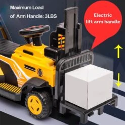6V Kids Ride On Forklift Car Electric Fork Truck With Liftable Fork And Pallet For Boys Girls -Sun Baby Sales Store 6V Kids Ride On Forklift Car 5