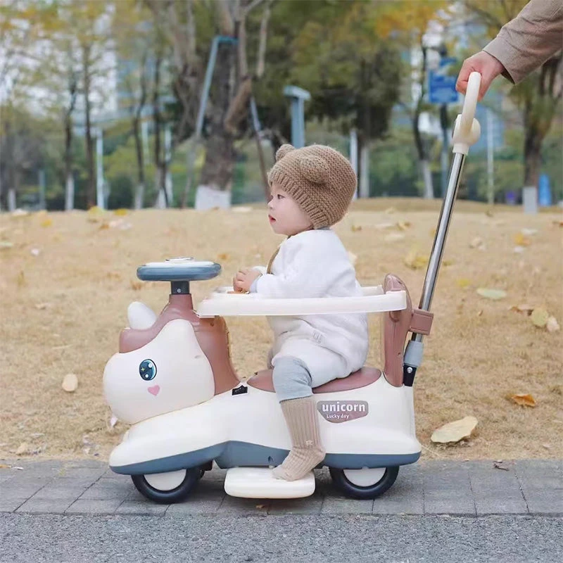 6V Unicorn 4-in-1 Kids Electric Car Bluetooth Ride-On Toy Detachable Push Handle With Music Light 8 6V Unicorn 4-in-1 Kids Electric Car Bluetooth Ride-On Toy Detachable Push Handle With Music Light - Image 8