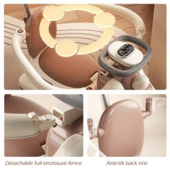 6V Unicorn 4-in-1 Kids Electric Car Bluetooth Ride-On Toy Detachable Push Handle With Music Light 18 6V Unicorn 4-in-1 Kids Electric Car Bluetooth Ride-On Toy Detachable Push Handle With Music Light -Sun Baby Sales Store 6V Unicorn Kids Electric Car 17