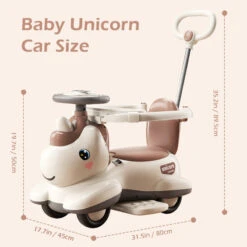 6V Unicorn 4-in-1 Kids Electric Car Bluetooth Ride-On Toy Detachable Push Handle With Music Light 25 6V Unicorn 4-in-1 Kids Electric Car Bluetooth Ride-On Toy Detachable Push Handle With Music Light -Sun Baby Sales Store 6V Unicorn Kids Electric Car 7