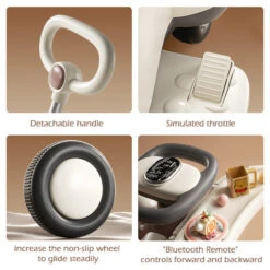 6V Unicorn 4-in-1 Kids Electric Car Bluetooth Ride-On Toy Detachable Push Handle With Music Light 24 6V Unicorn 4-in-1 Kids Electric Car Bluetooth Ride-On Toy Detachable Push Handle With Music Light -Sun Baby Sales Store 6V Unicorn Kids Electric Car 8