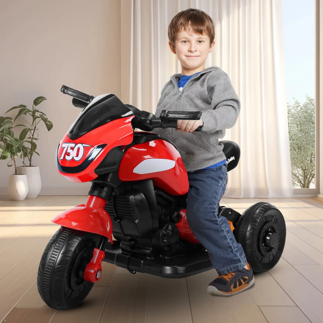 6V Kids Electric Tricycle 3-Wheel Ride-On Motorcycle With Headlights And Sound Effects 1 6V Kids Electric Tricycle 3-Wheel Ride-On Motorcycle With Headlights And Sound Effects