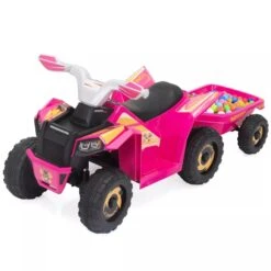 6V Kids Ride-On ATV With Detachable Trailer – Electric Quad For Ages 3-6, Bluetooth, Music, & Safe Design 20 6V Kids Ride-On ATV With Detachable Trailer – Electric Quad For Ages 3-6, Bluetooth, Music, & Safe Design -Sun Baby Sales Store 6V Kids Ride On ATV with Detachable Trailer 12