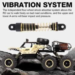 6 Wheels Remote Control Car RC Monster Truck Electric RC Car With Double Motors -Sun Baby Sales Store 6WD Large RemoteControl Car Monster Truck 4