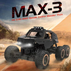 Kids 6 Wheels RC Car Reomote Control Monster Truck Dual Motors Two Speed Off-road Truck