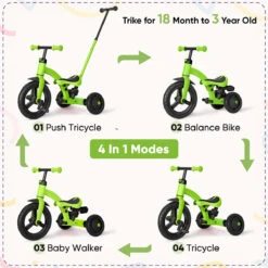 Stroller Bike 4 In 1 Tricycle With Detachable Push Bar Toddler Balance Bike Ride On Toys 20 Stroller Bike 4 In 1 Tricycle With Detachable Push Bar Toddler Balance Bike Ride On Toys -Sun Baby Sales Store 71 epFt4c4L