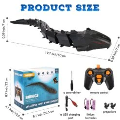 Kids RC Mechanical Snake 2.4G Wireless Water Simulation Snake Electric Toy 19 Kids RC Mechanical Snake 2.4G Wireless Water Simulation Snake Electric Toy -Sun Baby Sales Store 71duWmB68 L