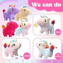 Unicorn Plush Toy Talking Wagging Nodding Educational Doll Electric Animal Interactive Animated Toy For Toddler -Sun Baby Sales Store 71imNHZiqzL. AC SL1500
