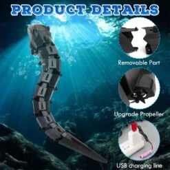 Kids RC Mechanical Snake 2.4G Wireless Water Simulation Snake Electric Toy 15 Kids RC Mechanical Snake 2.4G Wireless Water Simulation Snake Electric Toy -Sun Baby Sales Store 71rT2hwn2rL